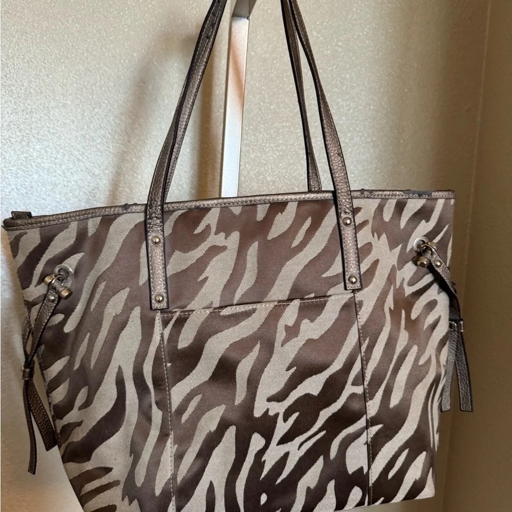 AK Anne Klein Zebra Print Tote Bag